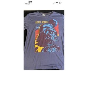 Star Wars Darth Vader Graphic Tee Mens Large Fifth Sun Slate Blue T-Shirt